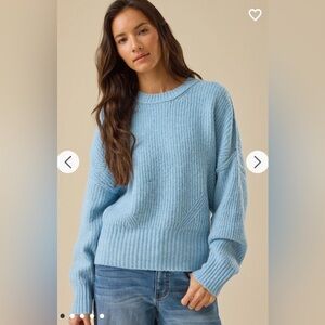 Altar’d State Blue Jennine Ribbed Sweater Size S